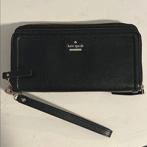 Kate Spade Black Leather Wristlet